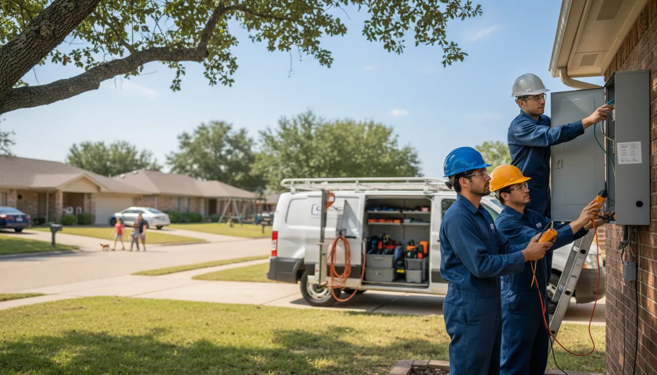 Certified electrician providing emergency electrical services in Randolph, TX